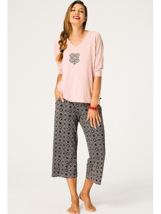 Жіноча піжама з бриджами Key 82789 з віскози