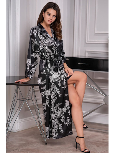 Жіночий довгий шовковий халат "Міріам" 3489