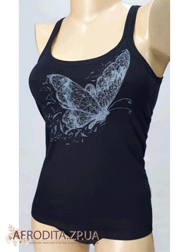 Майка жіноча на широких бретелях 52/1-30/1+D229