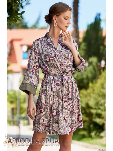 Женский шелковый халат "Эстель" 3613