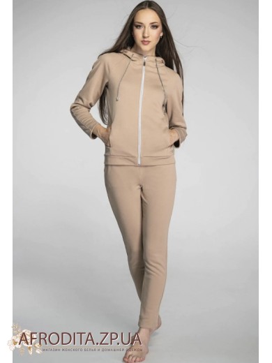 Женский комплект со штанами Wiktoria 1216 бежевый