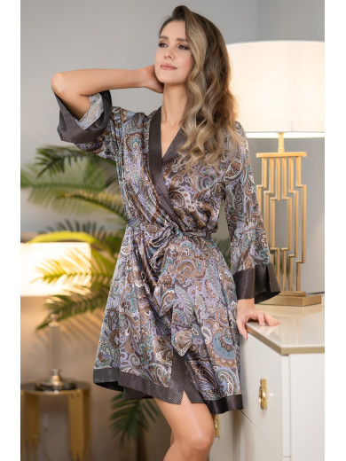  Жіночий шовковий халат Джина 3813