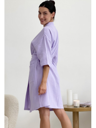 Муслиновый халат лавандового цвета Cosy 82949