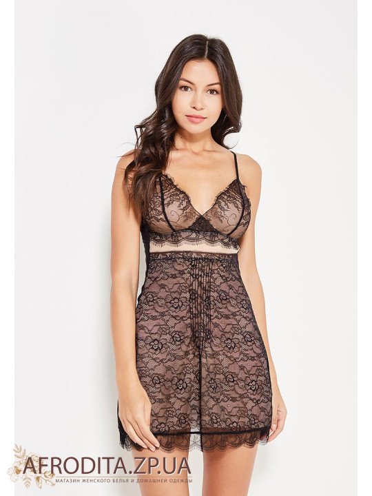 Жіноча комбінація чорна "Елеганс" 2001-2