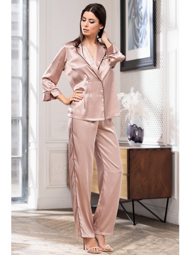 Брючний шовковий комплект Габріелла 3666