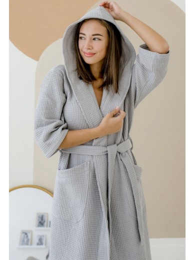Женский вафельный халат Cosy 82811
