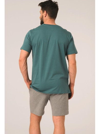 Мужская хлопковая пижама Key 82755