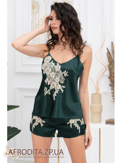 Женская шелковая пижама с шортами Феллини 3912