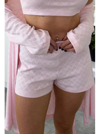 Пижама с халатом из хлопка Cosy 82950