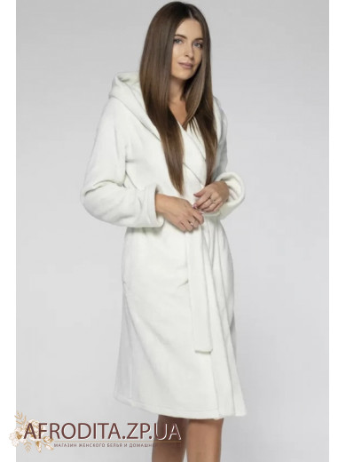 Женский теплый халат Shato 2118 pearl white