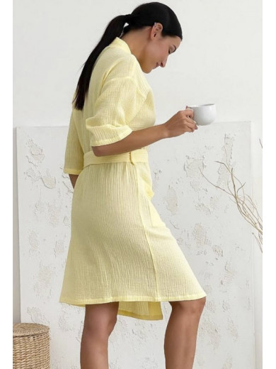 Желтый муслиновый халат Cosy 82922