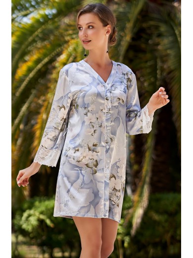 Халат на ґудзиках шовковий "Новелла" 3607