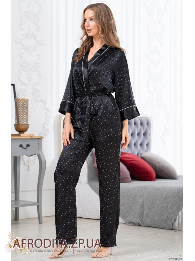 Піжама атласна зі штанами "Дороті" 8708