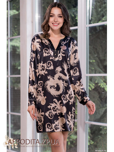 Атласная женская туника "Версаче Голд" 9929