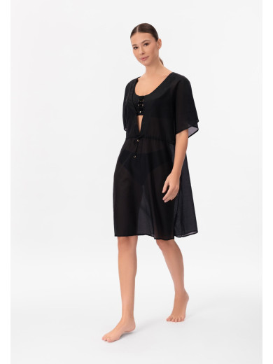 Пляжна туніка чорного кольору Marc&Andre CU26-05