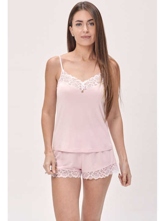 Женская пижама с шортами Shato 2437 pudra