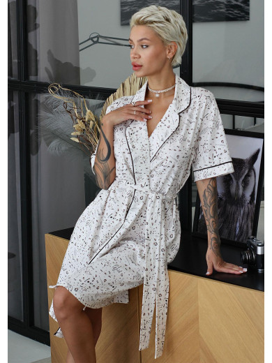 Жіночий халат із бавовни 1112-16039