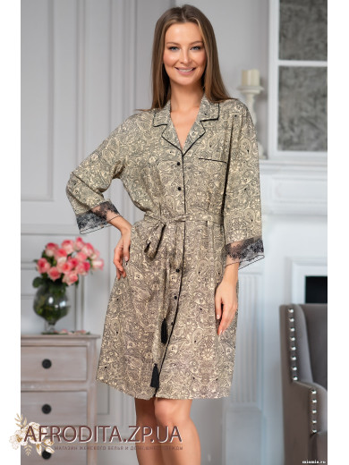  Домашній жіночий халат на гудзиках "Домініка" 1267