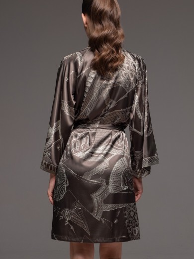 Жіночий шовковий халат Аїша 4313