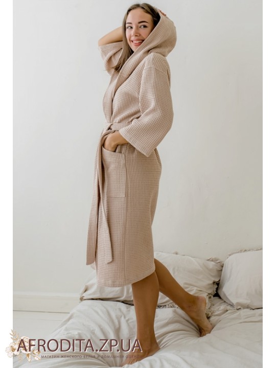Вафельний жіночий халат Cosy 82744
