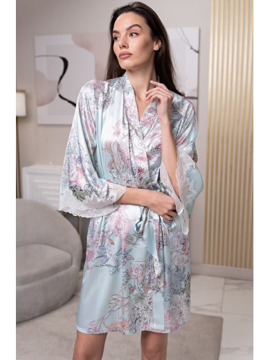 Жіночий шовковий халат Габріель 4523