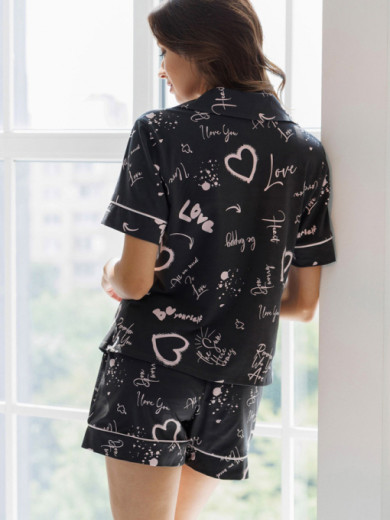 Женская пижама рубашка с шортами Roksana 82714