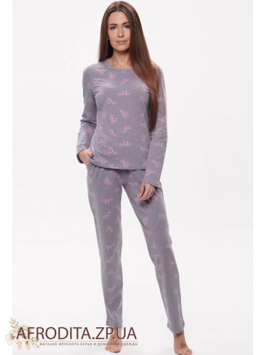 Женская пижама с брюками Wiktoria 1703 серый