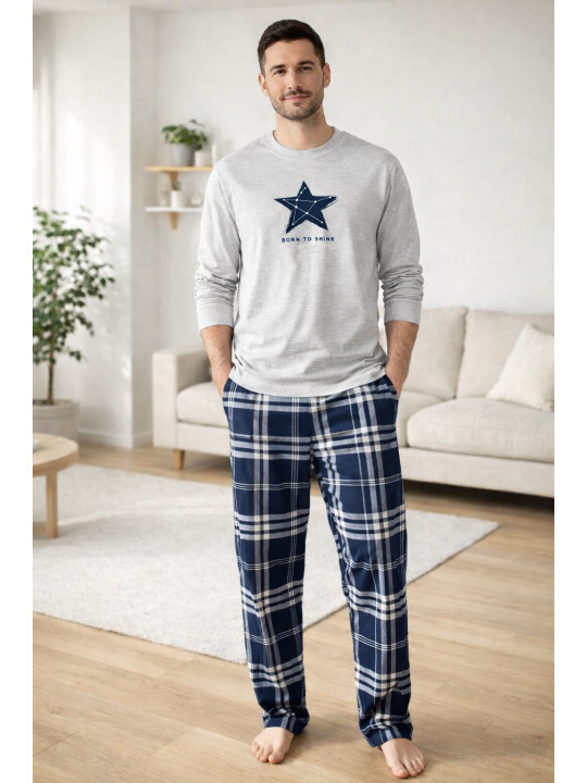 Мужская пижама со штанами Cosy 82728 из хлопка