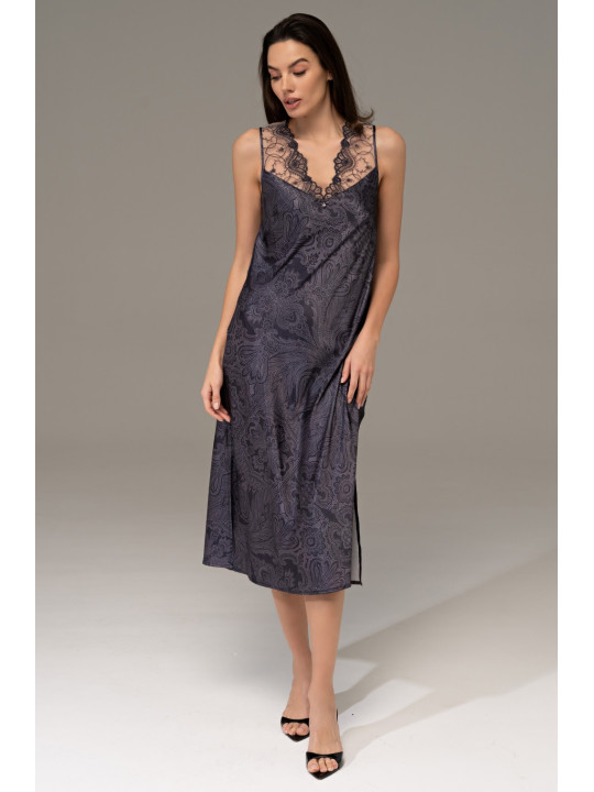 Женская длинная шелковая сорочка Алетта 4448