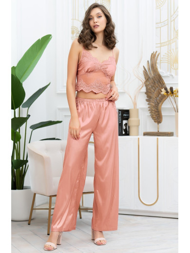 Жіноча шовкова піжама зі штанами Аурелія 3896