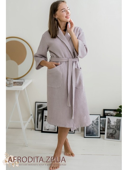 Женский халат из фактурного хлопка Cosy 82756