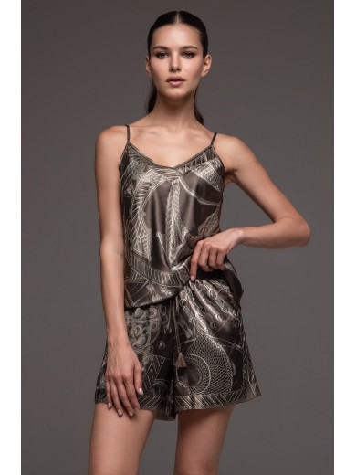 Жіночий шовковий комплект із шортами Аїша 4312