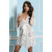 Жіночий мереживний білий халат "Шанель" 2023-1