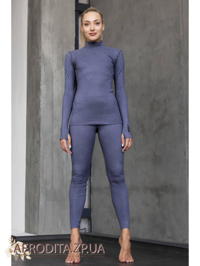 Жіночий термокомплект лонгслів + лосини 82472