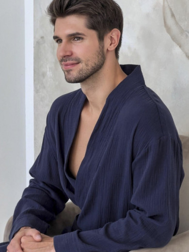 Муслиновый мужской халат Cosy 82719