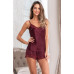 Пижама женская с шортами атласная "Виктория" 7102-1