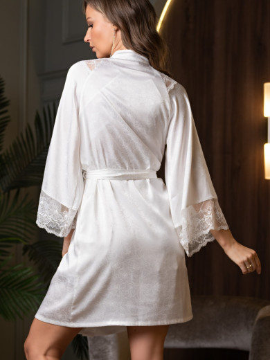 Білий жіночий халат Мелані 7273
