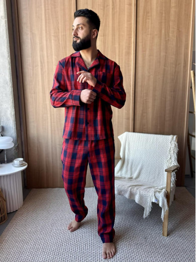 Мужская фланелевая пижама COSY F221P