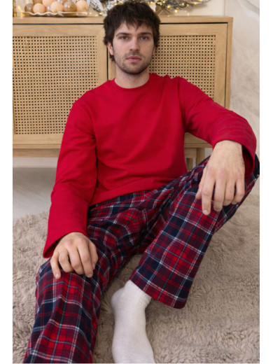 Фланелевая мужская пижама Cosy 82679