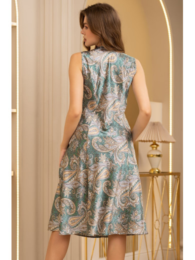 Длинная шелковая ночная сорочка Донателла 3128