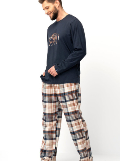 Мужской домашний комплект из хлопка Key 82630