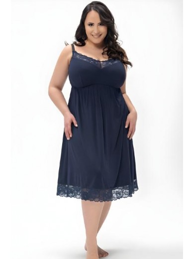 Нічна сорочка з віскози Shato 2435 темно-синій