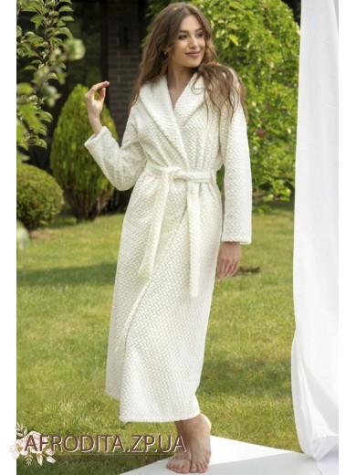 Женский теплый халат Shato 2338 ecru
