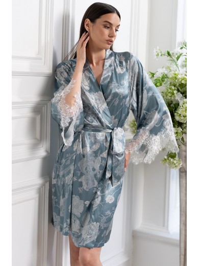 Жіночий шовковий халат Нінель 4253