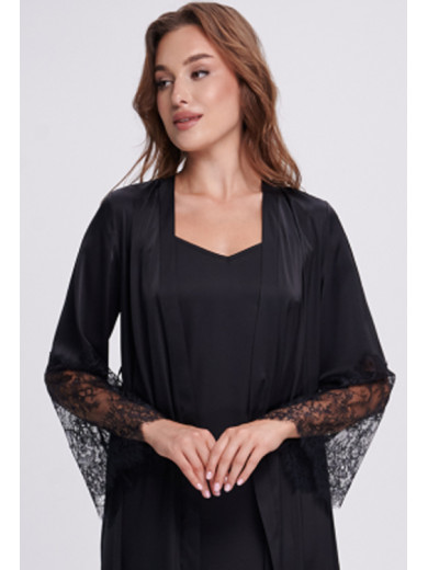 Халат жіночий на запах Shato 2702/1 ecru