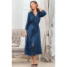 Длинный шелковый халат на пуговицах "Фрида" 3799