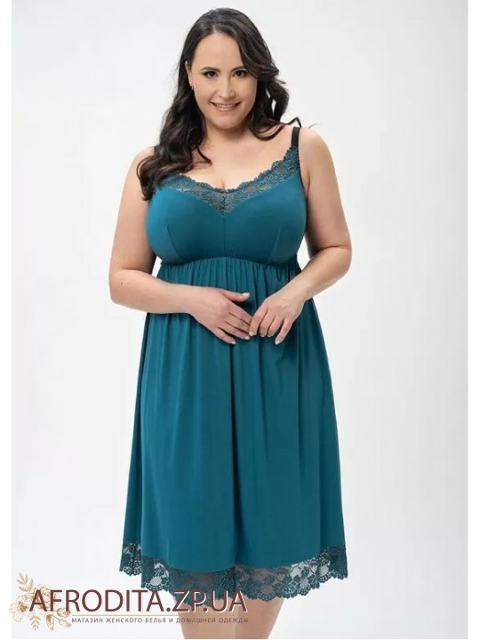 Нічна сорочка з віскози Shato 2435 бірюзовий