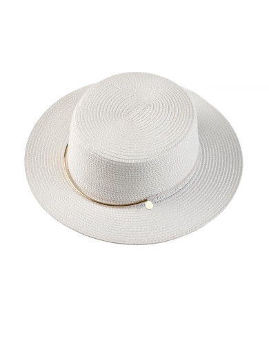 Білий солом'яний капелюх Marc & Andre HA25-13