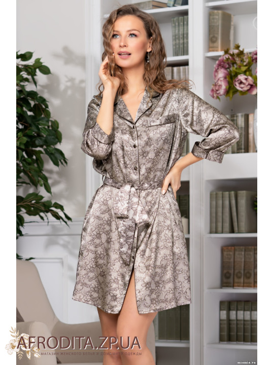 Домашній халат на ґудзиках "Ажур" 8777