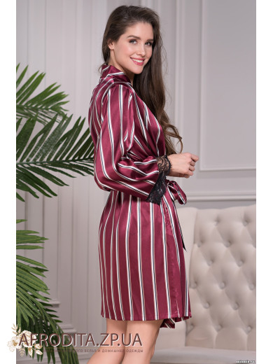 Атласний халат "Нормандія" 8483